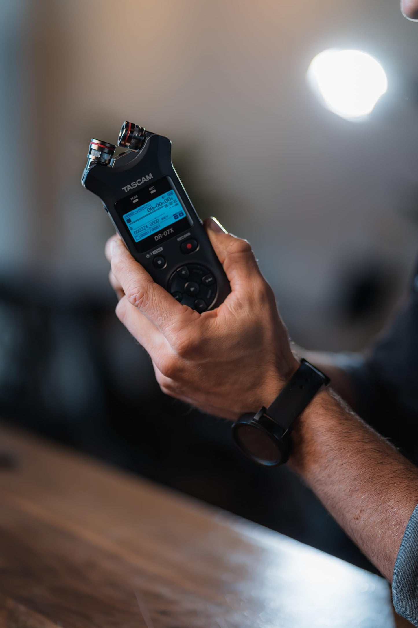Tascam DR-07X Stereo Handheld Digital Audio Portable Recorder and USB Audio Interface, Pro Field, AV, Music, Dictation Recorder