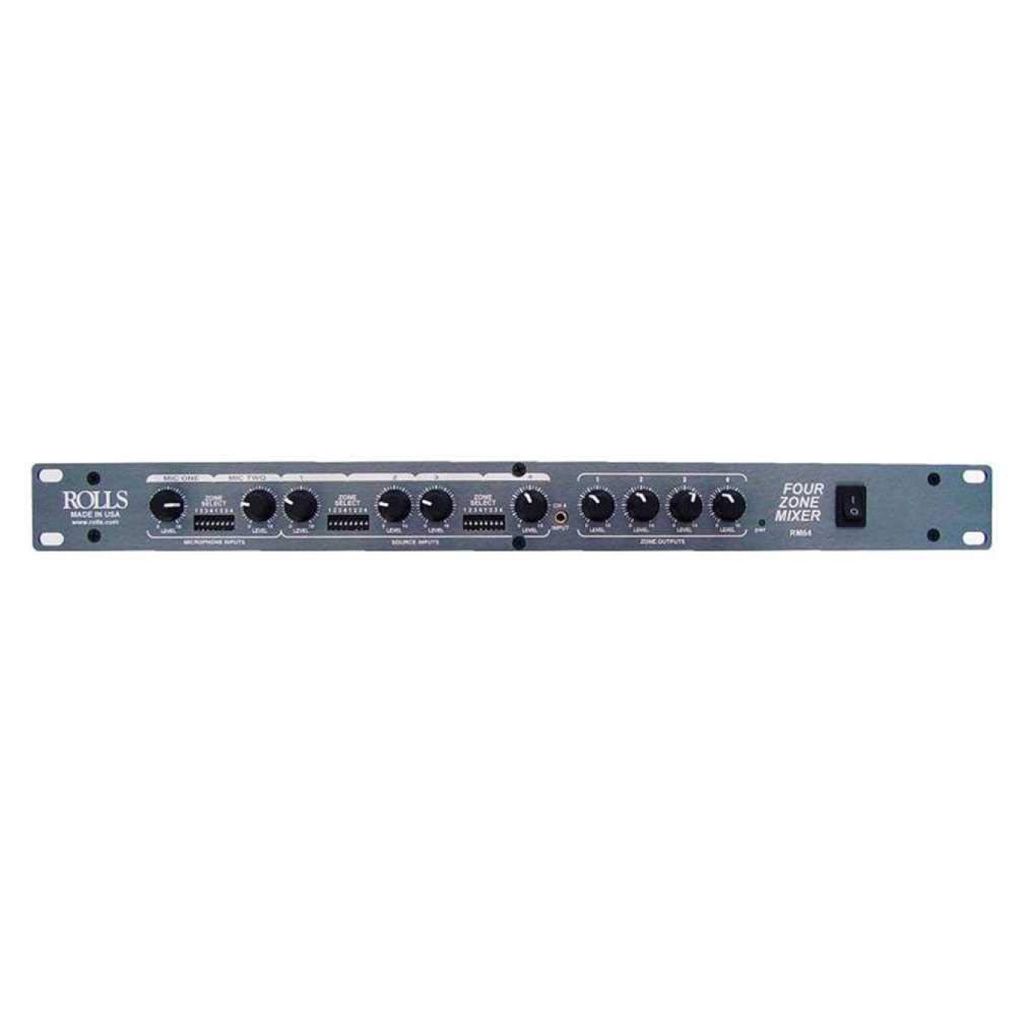 Rolls RM64 Four Zone Mixer,Black