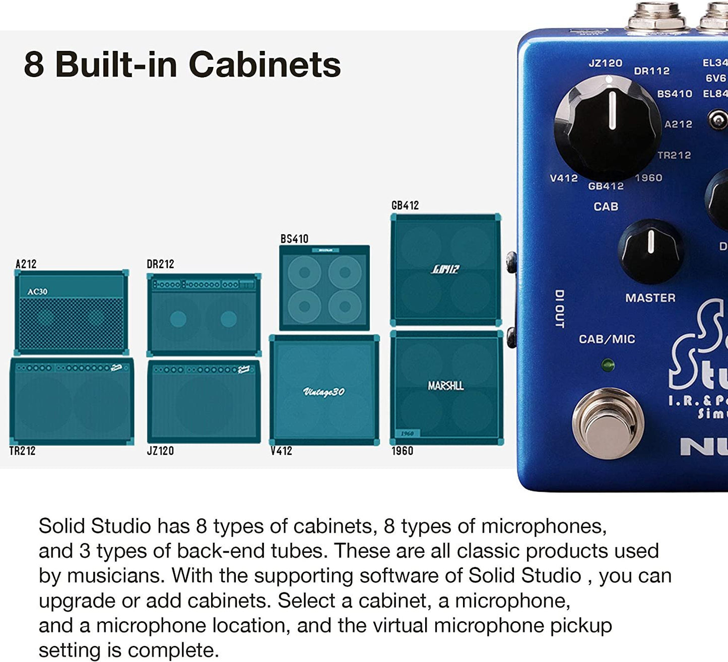 NUX Solid Studio IR Loader and Power Amp Simulator Pedal