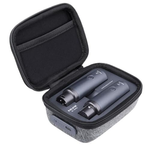 NUX B-3RC Microphone Wireless System with Charging Case, Microphone Bundle, 2.4GHz 24-bit/44.1kHz Audio Quality,