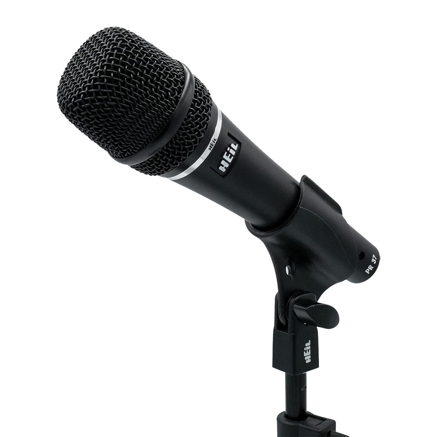 Heil PR 37 Dynamic Microphone for Live Sound Applications, XLR Microphone for Live Music, Wide Frequency Response, Ultra-Clear Sound, Superior Rear Noise Rejection, and Durable Construction - Black