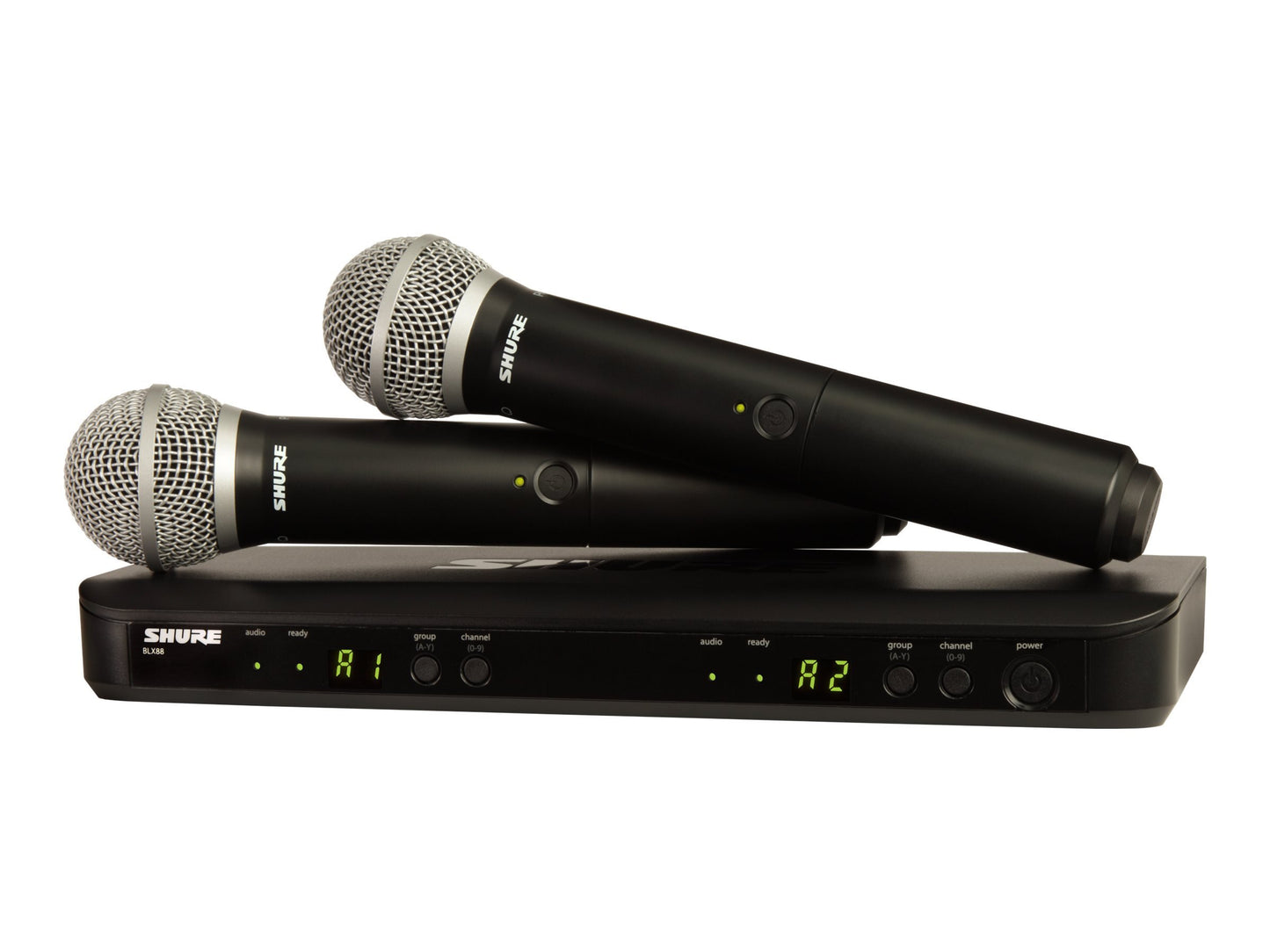 Shure BLX288/PG58 Dual Channel Handheld Wireless System - H9 Band - microphone system