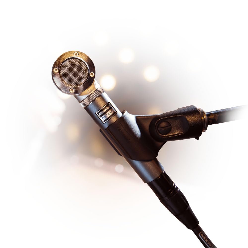 Shure BETA 181/BI Ultra-Compact Small-Diaphragm Side-Address Versatile Condenser Microphone for Instruments with Interchangeable Polar Pattern Capsule Options, 3-pin XLR Connector - Bidirectional
