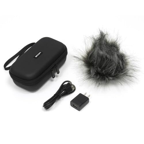 Zoom H4essential 4-Track 32-Bit Float Portable Audio Recorder Bundle with APH-4e Accessory Pack, Hairy Windscreen, Case, AC Adapter, 32GB SD Card, Mini Tripod