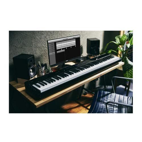 Casio Privia PX-S3100 Portable Digital Piano, with 88 Weighted Keys, 700 Tones, 200 Rhythms, Touch Sensor Controls, Sustain Pedal, Bluetooth, USB, AC Adapter, 16W Speakers, Gloss Black (PX-S3100BK)