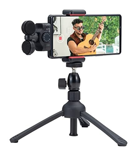 Zoom Am7 Stereo Microphone for Android, Mid-Side Stereo, Rotatable Capsule for Alignment with Camera, for Recording Audio for Music, Videos, Interviews, and More,Black