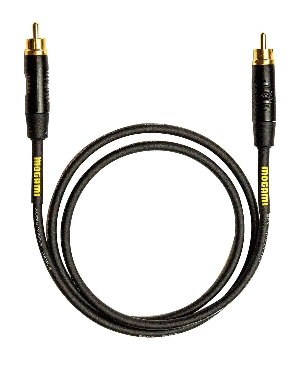 Mogami GOLD 3.5-2RCA-10 Stereo Audio Y-Adapter Cable, 3.5mm TRS Plug to Dual RCA Plugs, Gold Contacts, Straight Connectors, 10 Foot