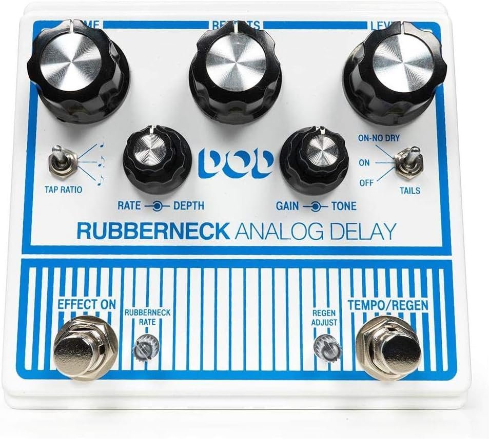 Other Guitar Delay Effects Pedal, White (DOD-RUBBERNECK-U)
