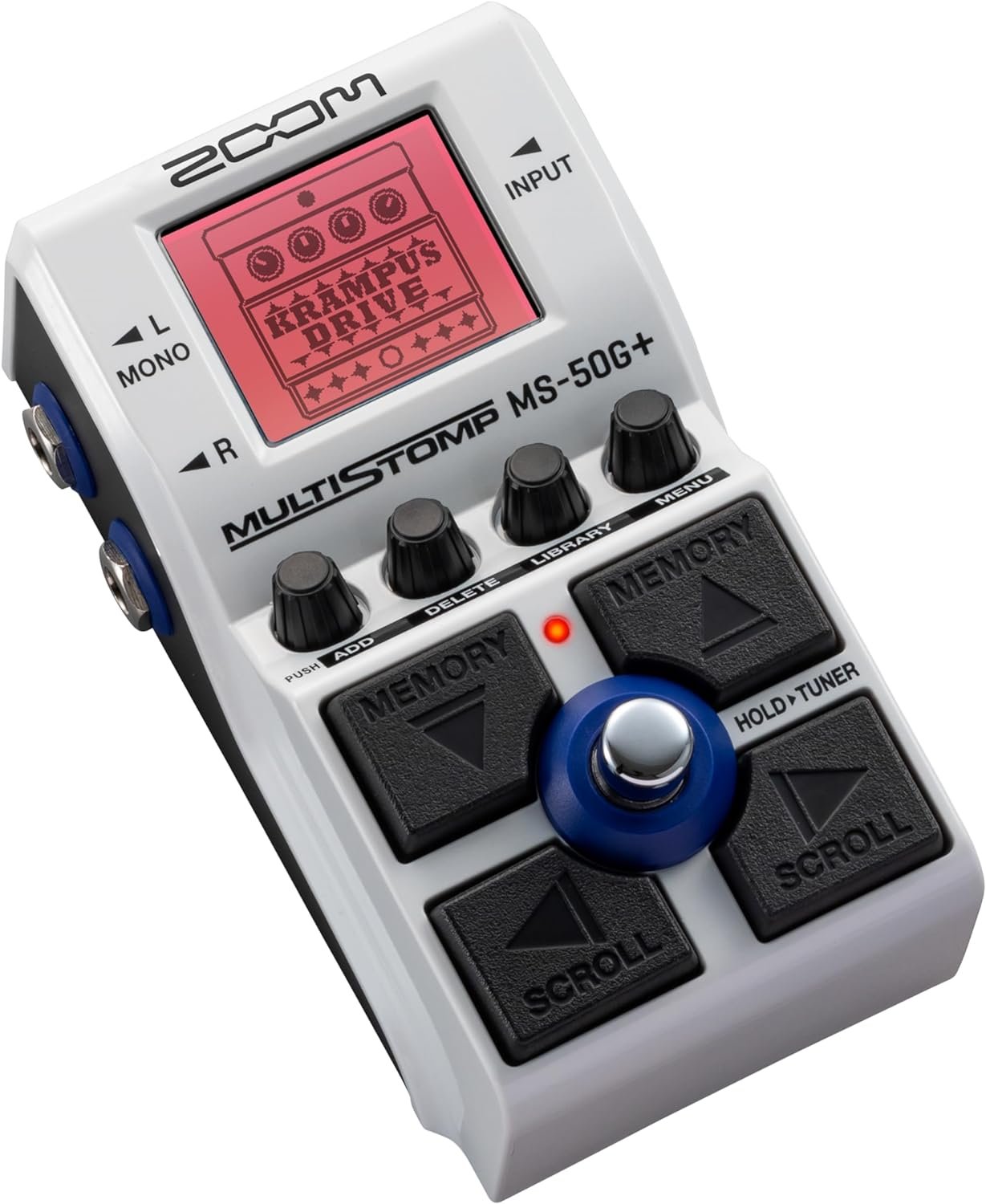 Zoom MS-50G+ MultiStomp Guitar Effects Pedal, Single Stompbox, 100 effects, Stereo Outputs, Tuner, Featuring Drives, Modulations, Delays, Reverbs, Compressors, and More