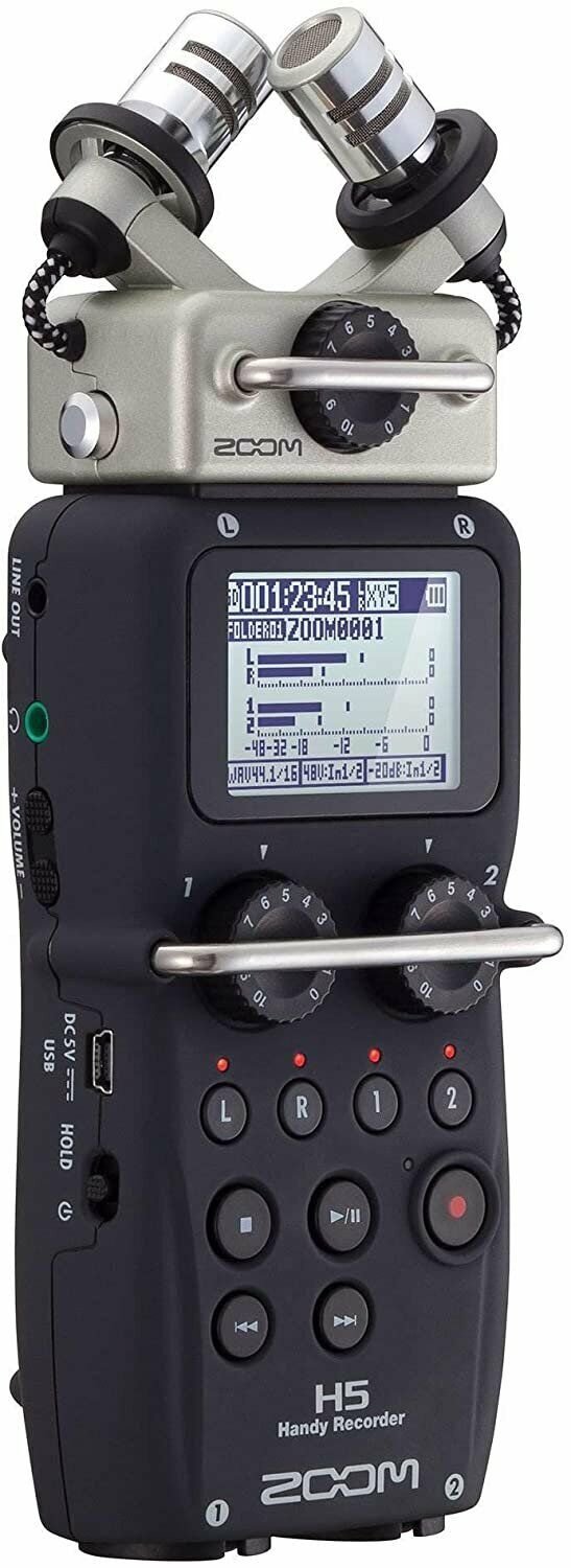 Zoom H5 Portable Handy 4 Track Interchangeable Digital Audio Recorder System