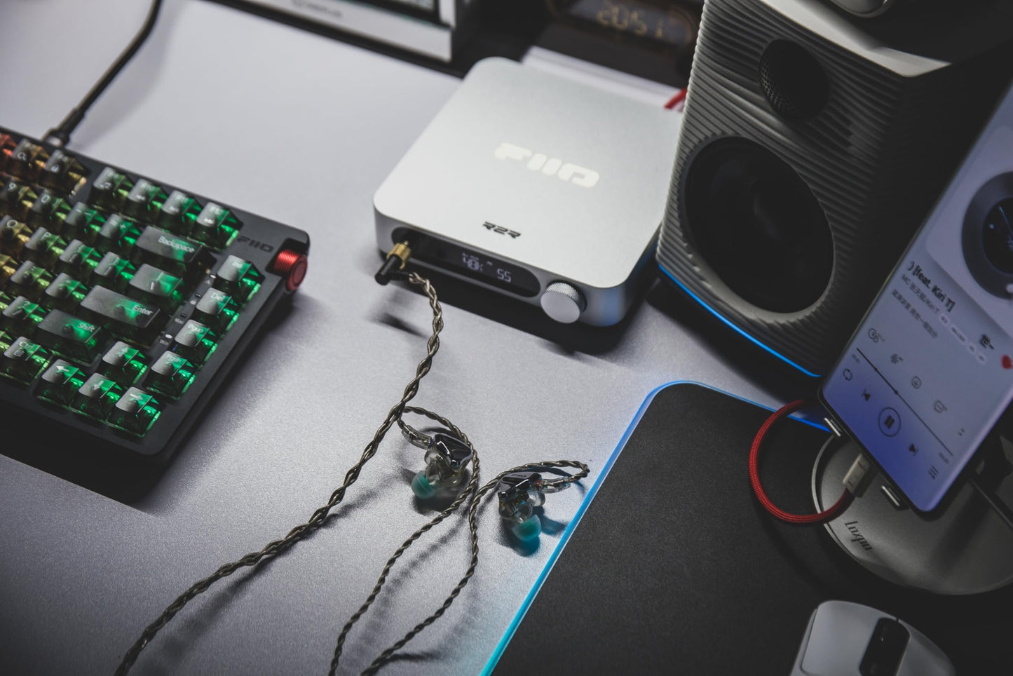 FiiO K11 R2R DAC and Headphone Amplifier for Home Audio or PC, 6.35mm and Balanced 4.4mm, RCA, Coaxial, Optical, 1300mW, 384kHz/24Bit DSD256(Black)