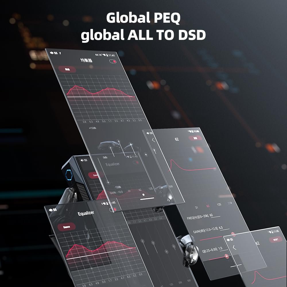 FiiO M23 Hi-Res MP3 Music Player Android 10 Snapdragon 660 with AK4191EQ+AK4499EX, 5.5inch, Lossless DSD/MQA, 5G WiFi/Apple Music/Tidal/Amazon Music 3.5mm/4.4mm