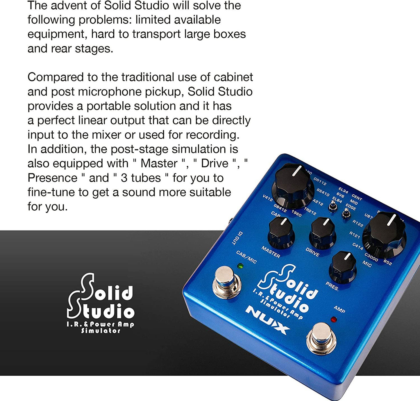 NUX Solid Studio IR Loader and Power Amp Simulator Pedal