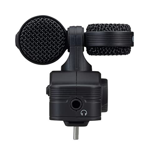 Zoom Am7 Stereo Microphone for Android, Mid-Side Stereo, Rotatable Capsule for Alignment with Camera, for Recording Audio for Music, Videos, Interviews, and More,Black