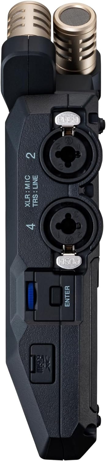 Zoom H6essential (2024 Model, Essential Series) with 32-Bit Float, Accessibility, 6-Track Recorder, Stereo Microphones, 4 XLR/TRS Inputs, USB Audio Interface, for Musicians, Podcasters, & Filmmakers