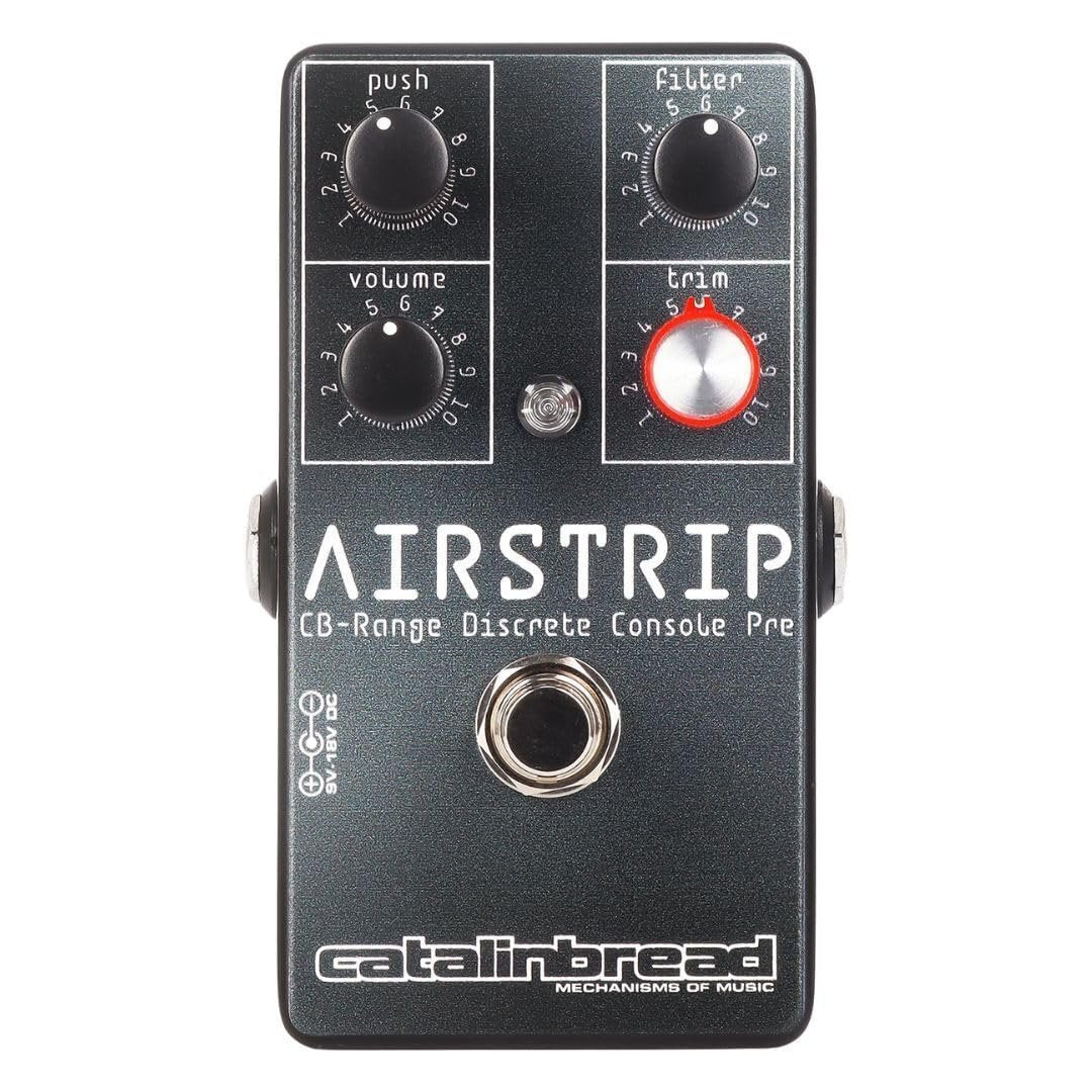 Catalinbread Airstrip CB-Range Overdrive Preamp Pedal – Guitar Effects Pedal with Trim, Filter, Push & Volume Controls for Enhanced Tone
