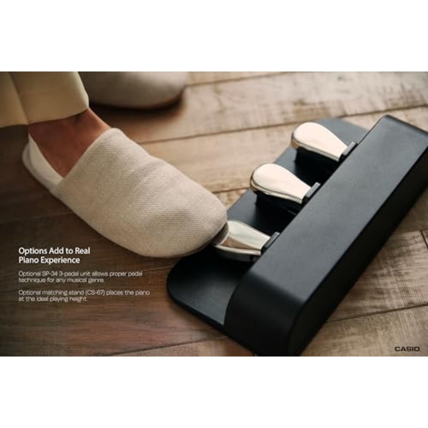 Casio Privia PX-S5000 Portable Digital Piano with 88 Hybrid Weighted Keys, 23 Tones, Touch Sensor Controls, Sustain Pedal, Bluetooth, USB, AC Adapter, 16W Speakers, Gloss Black Finish (PX-S5000BK)