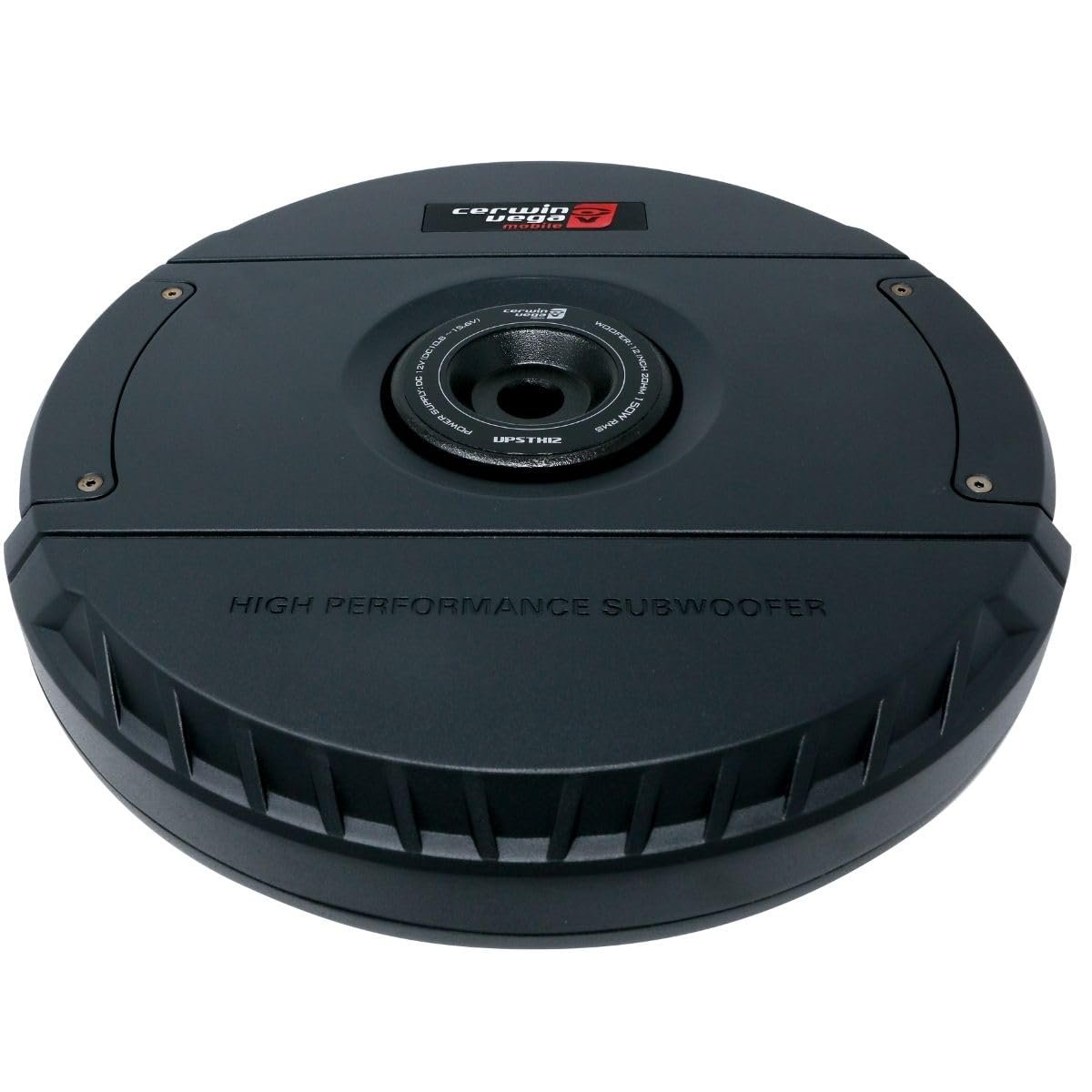 Cerwin Vega VPAS12ST 12 inch 600 watts Spare Tire Subwoofer with Built-in Amplifier Car Audio System Compact Powerful Bass Easy Installation