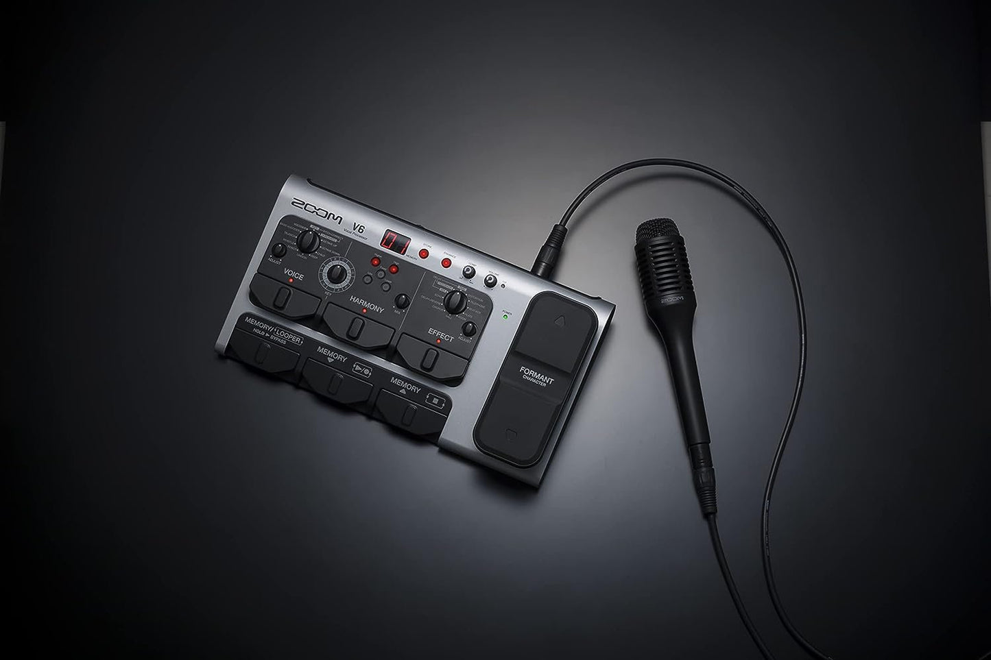 Zoom V6-SP Vocal Processor, Vocal Effects Pedal, Formant Pedal, Harmony, Looper, 10 Studio Grade Effects, For Studio and Live Performance