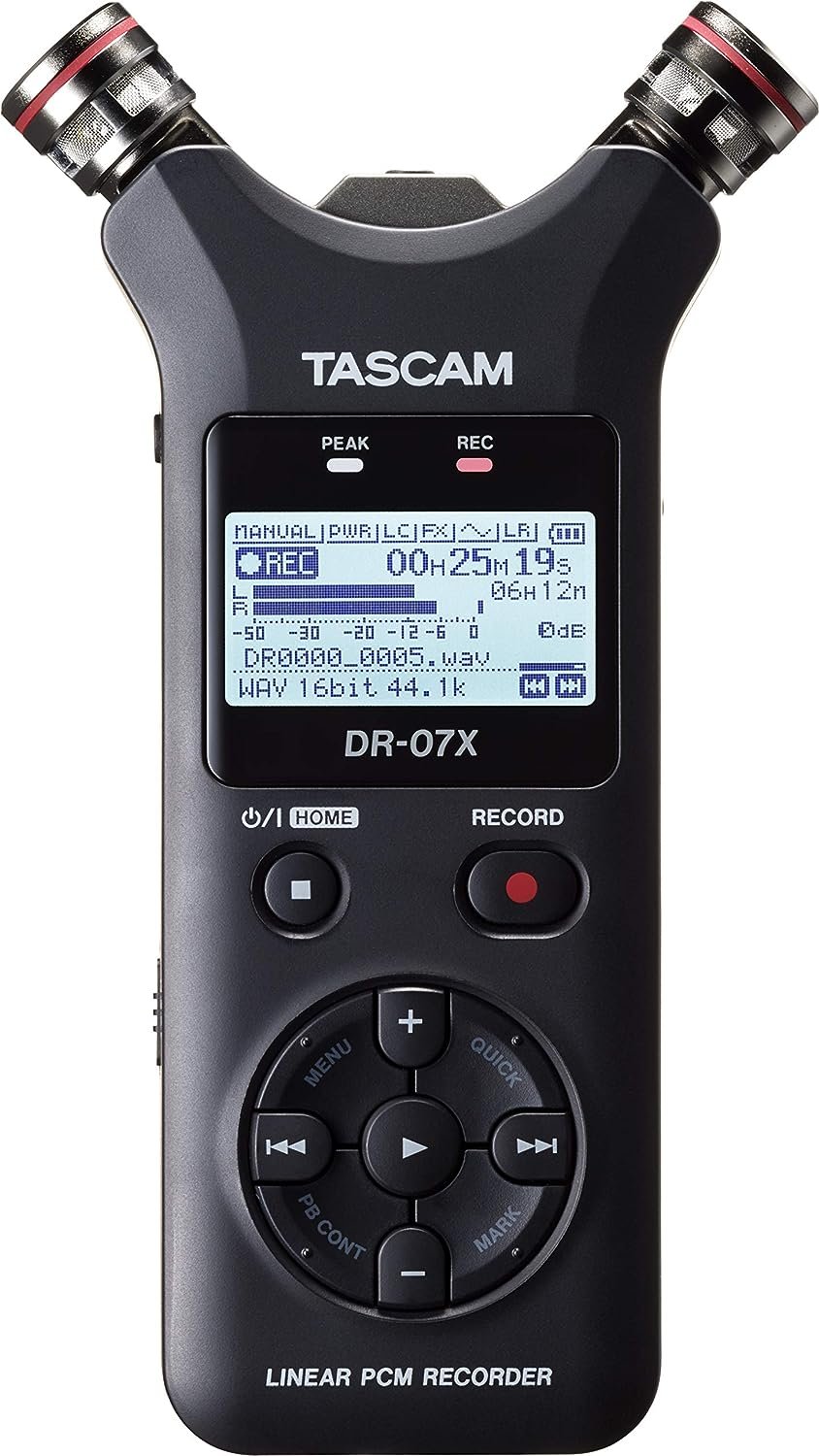 Tascam DR-07X Stereo Handheld Digital Audio Recorder and USB Audio Interface