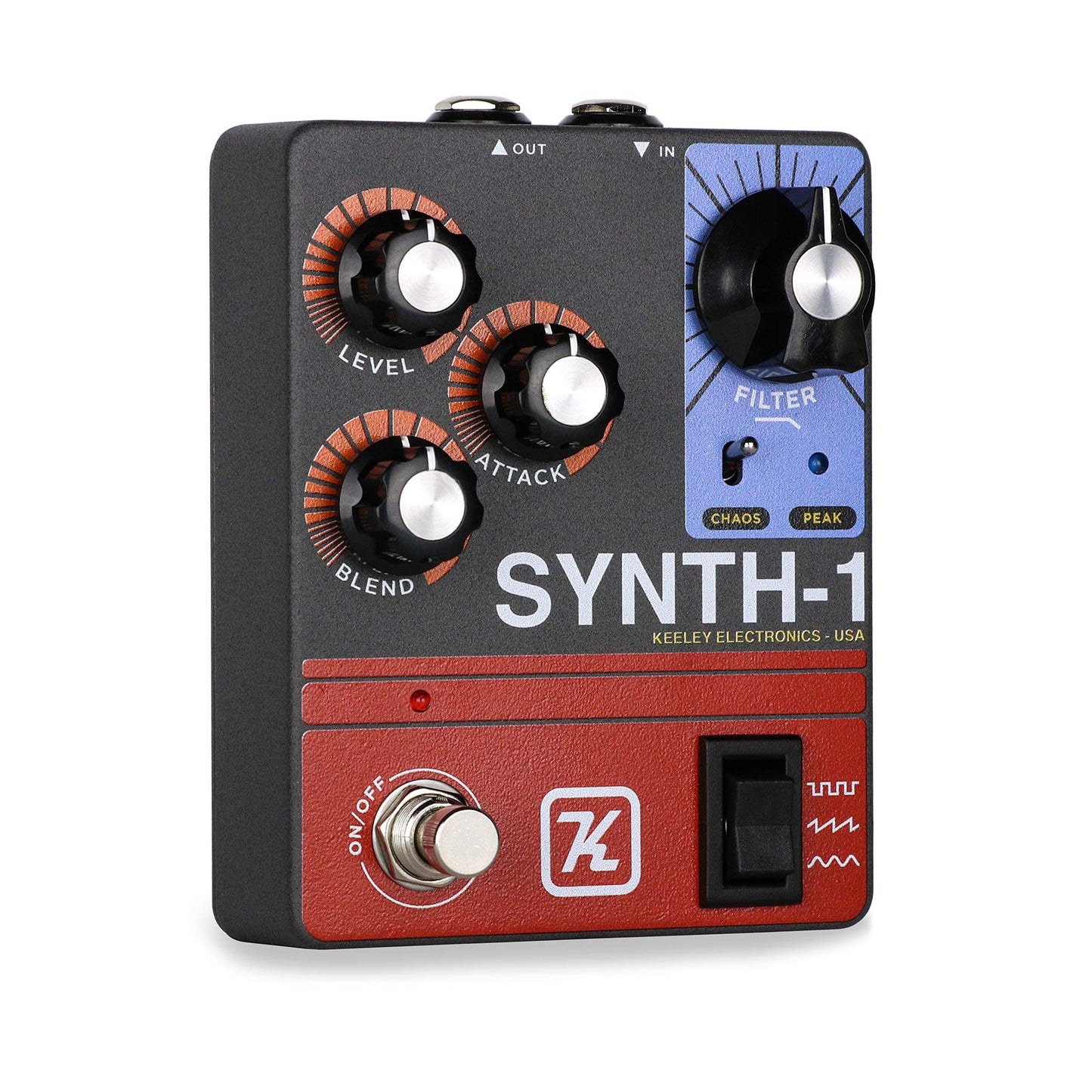 Keeley Synth-1 Reverse Attack Fuzz Wave Generator Pedal, Gray (KSynth1)