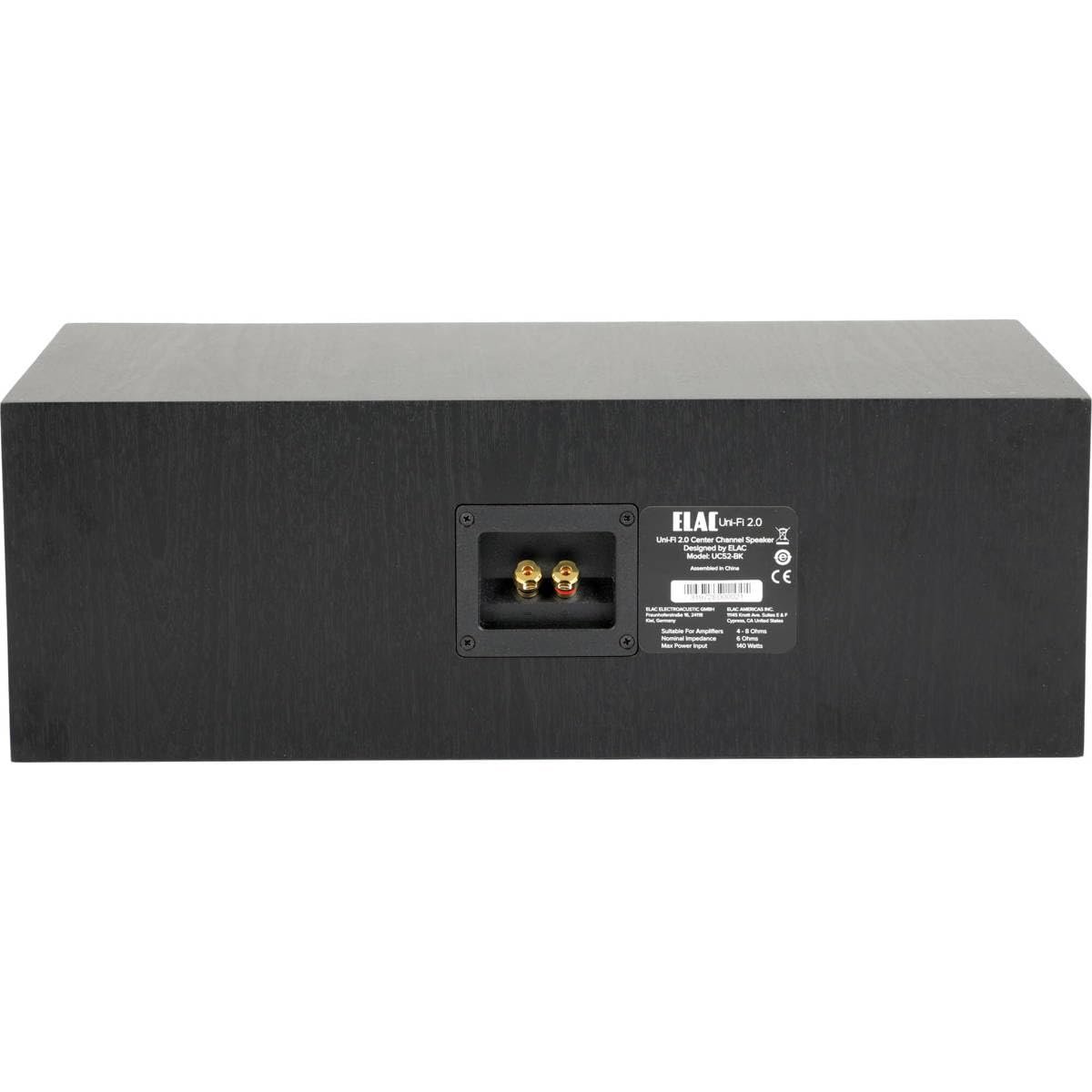 ELAC Uni-Fi 2.0 UC52 Center Speaker (Each), Black (UC52-BK)