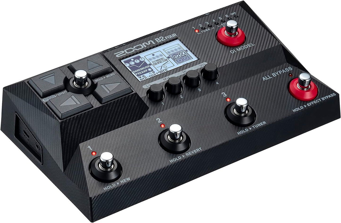 Zoom B2 Four Bass Multi-Effects Processor with 6 DI Boxes, Multi-Layered IR’s, Amp Modeling, 100+ Built in Effects, Looper, Lightweight & Audio Interface for Direct Recording to Computer