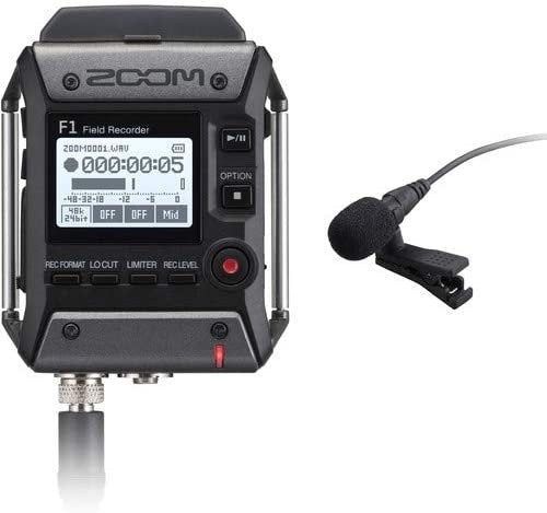 Zoom F1-LP Field Recorder + Lavalier Mic Pack + 16 GB SD card + Cloth