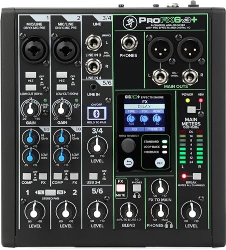 Mackie ProFXv3/v3+ Series, Professional Analog Mixer with USB, Onyx Mic Preamps and GigFX Effects Engine