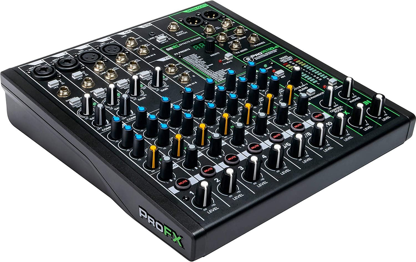 Mackie ProFXv3 Series, 6-Channel Professional Effects Mixer with USB, Onyx Mic Preamps and GigFX effects engine - Unpowered (ProFX6v3)