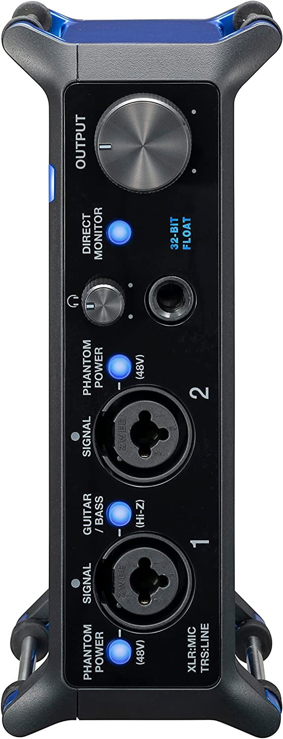 Zoom UAC-232 Audio Converter with 32-Bit Float, Audio Interface, High-Quality Preamps, 2 XLR/TRS Combo Inputs, Headphone Outputs, 192 kHz Sample Rate, For Music & Streaming