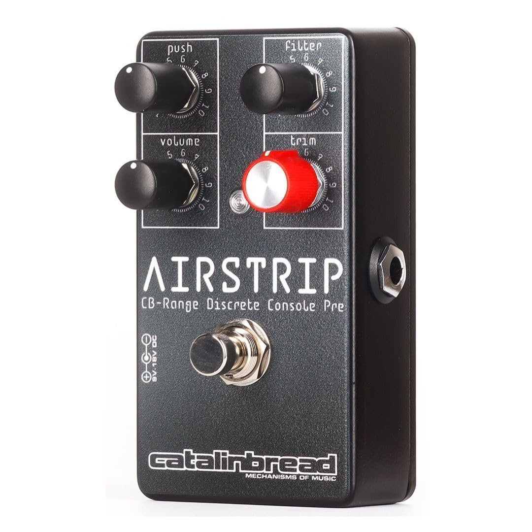 Catalinbread Airstrip CB-Range Overdrive Preamp Pedal – Guitar Effects Pedal with Trim, Filter, Push & Volume Controls for Enhanced Tone