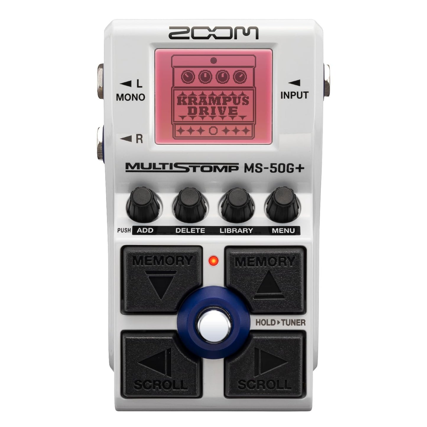 Zoom MS-50G+ MultiStomp Guitar Effects Pedal, Single Stompbox, 100 effects, Stereo Outputs, Tuner, Featuring Drives, Modulations, Delays, Reverbs, Compressors, and More
