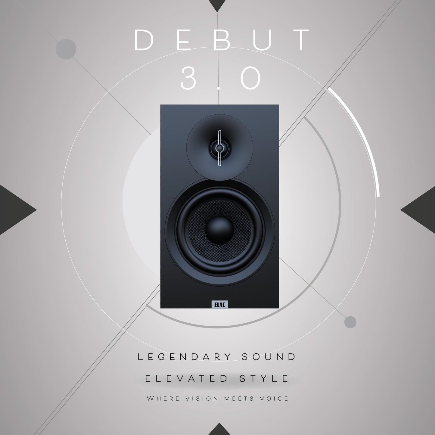 ELAC Debut 3.0 DB63-BK Bookshelf Speakers, Black Ash (Pair) - 1” Aluminum Dome Tweeter & 6.5” Aramid Fiber Woofer - 2-Way Bass Reflex - 42Hz to 38KHz Response
