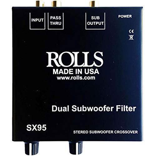 ROLLS SX95 Stereo Subwoofer Crossover/Filter, 12V Auxiliary Power Outlet