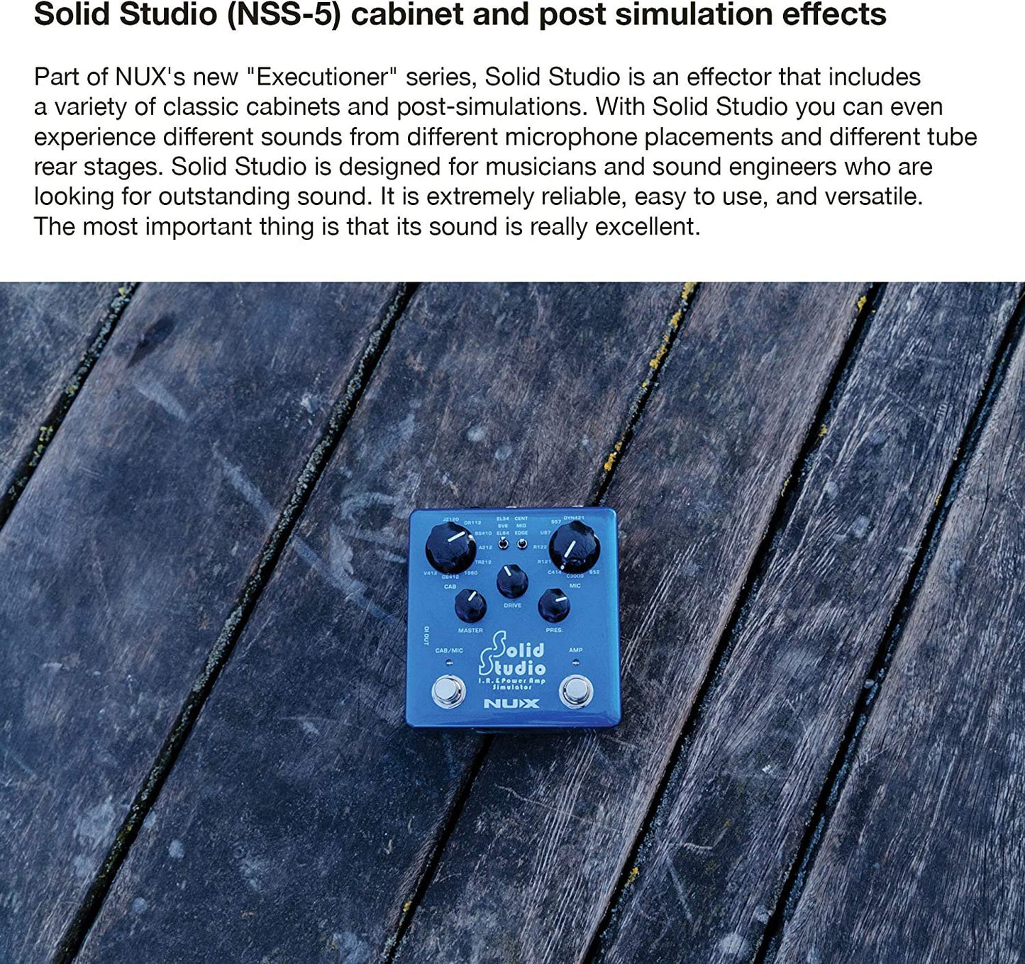 NUX Solid Studio IR Loader and Power Amp Simulator Pedal