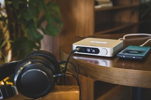 FiiO K11 R2R DAC and Headphone Amplifier for Home Audio or PC, 6.35mm and Balanced 4.4mm, RCA, Coaxial, Optical, 1300mW, 384kHz/24Bit DSD256 (Silver)