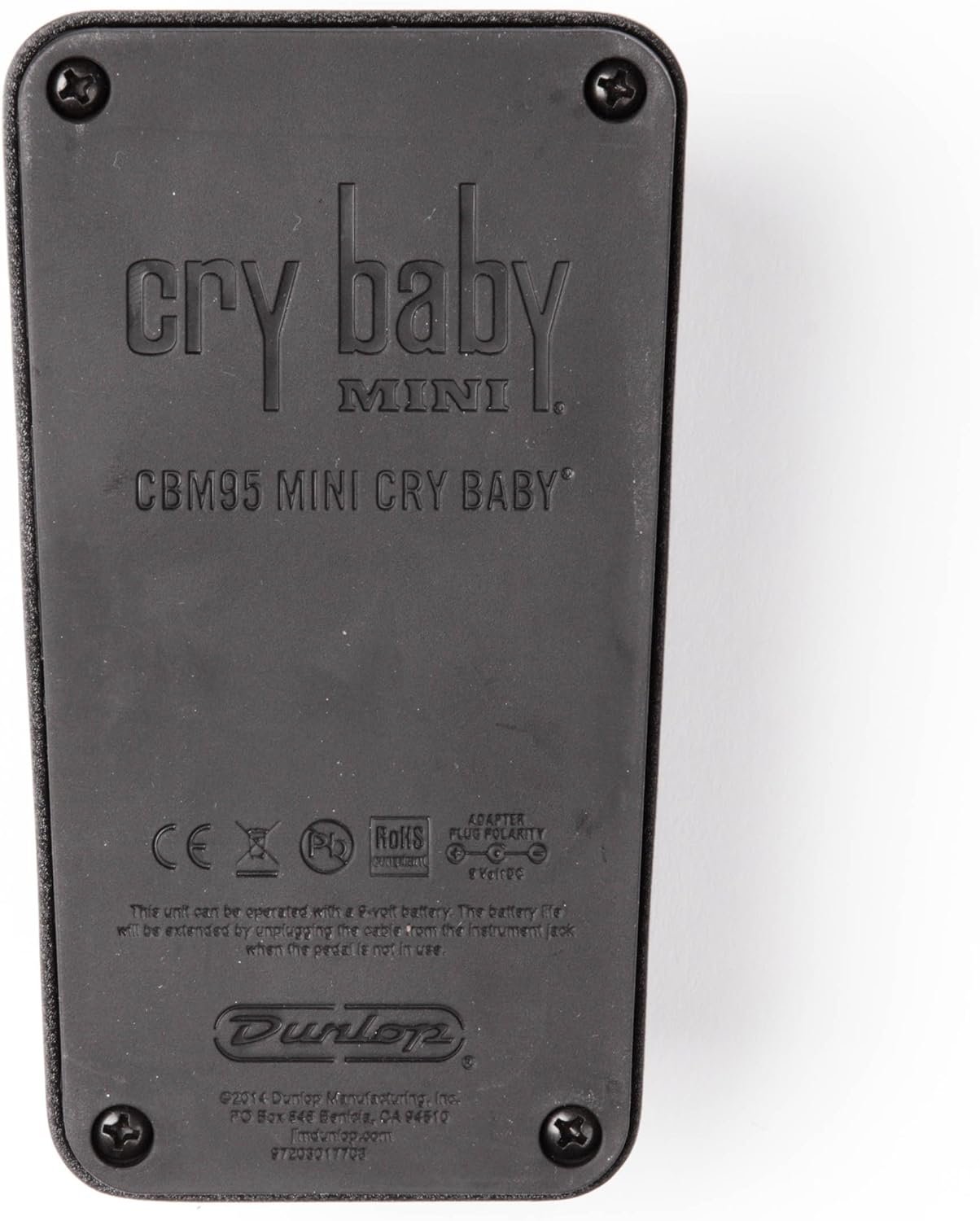 JIM DUNLOP Cry Baby Mini Wah CBM95 Guitar Effects Pedal, Black