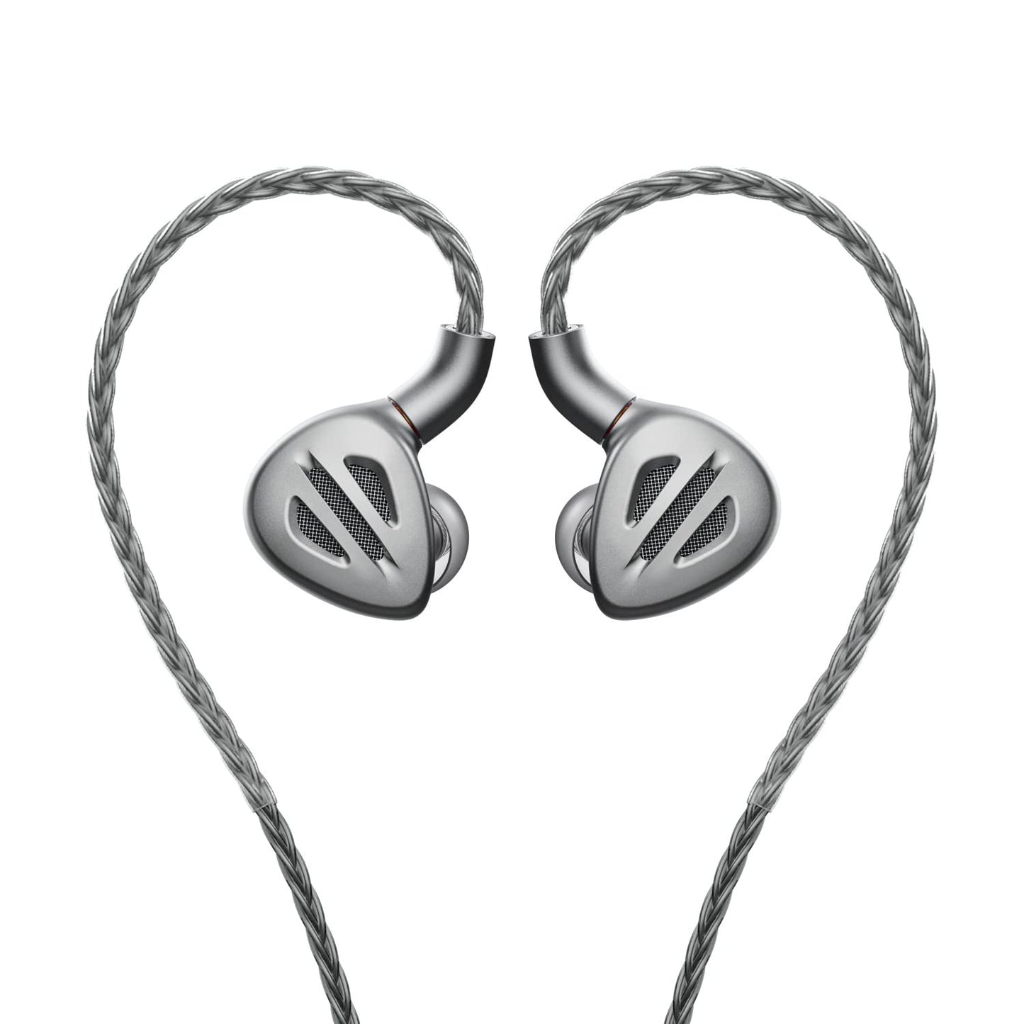 FIIO FH9 Headphones Earphone Wired High Resolution Over-The-Ear 1DD+6BA Detachable Cable Deep Bass Comes with 2.5/3.5/4.4mm Swappable Plugs for Smartphone/PC/Players/Home Audio(Titanium)