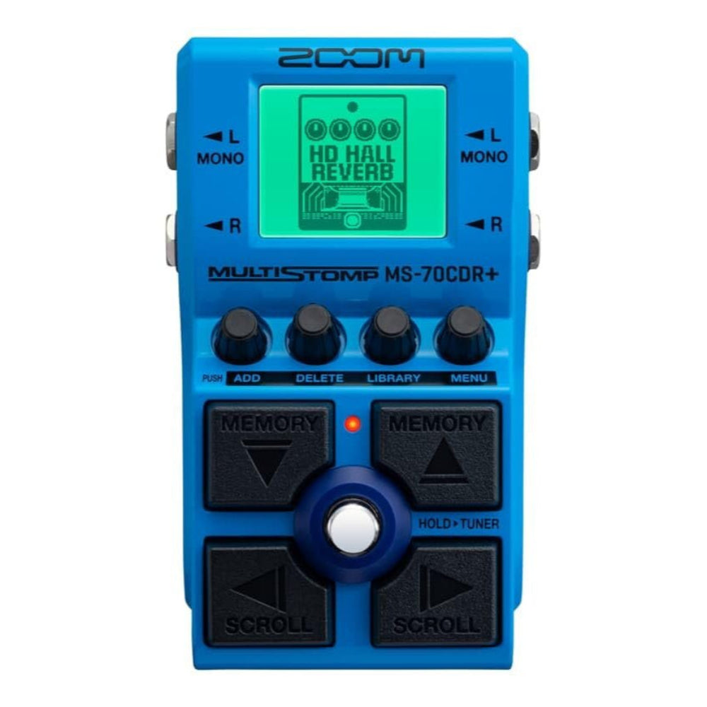 Zoom MS-70CDR+ MultiStomp Guitar Effects Pedal with Over 140 Effects Featuring Choruses, Delays, Reverbs, Stereo Effects, Effect Chaining, Single Stompbox, Tuner, & Battery Powered