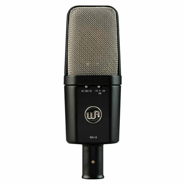 Warm Audio WA-14 Large Diaphragm Condenser Microphone, Black with silver grille