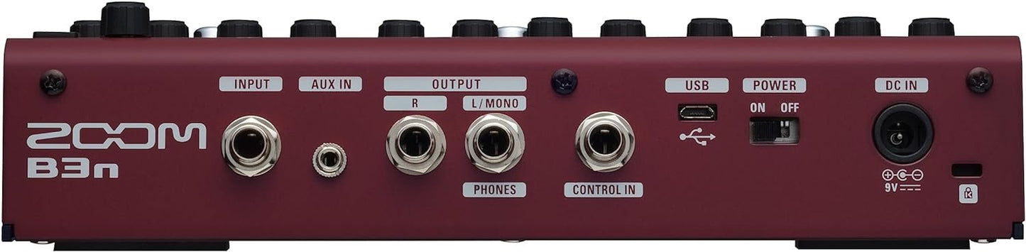Zoom B3n Bass Guitar Multi-Effects Processor Pedal, With 60+ Built-in effects, Amp Modeling, Stereo Effects, Looper, Rhythm Section, Tuner