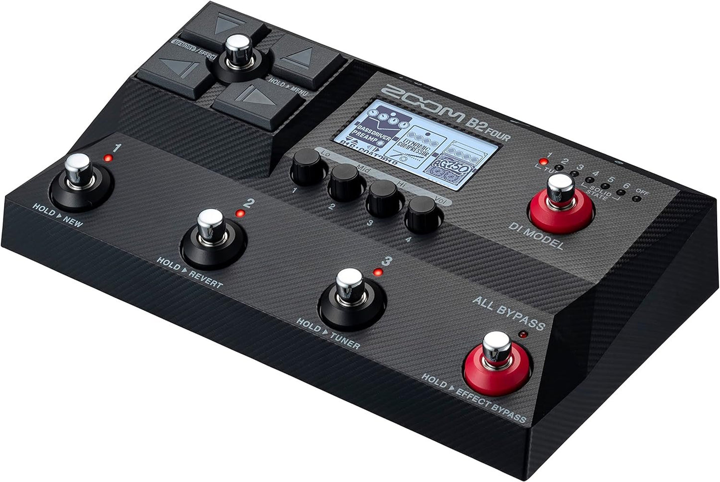Zoom B2 Four Bass Multi-Effects Processor with 6 DI Boxes, Multi-Layered IR’s, Amp Modeling, 100+ Built in Effects, Looper, Lightweight & Audio Interface for Direct Recording to Computer