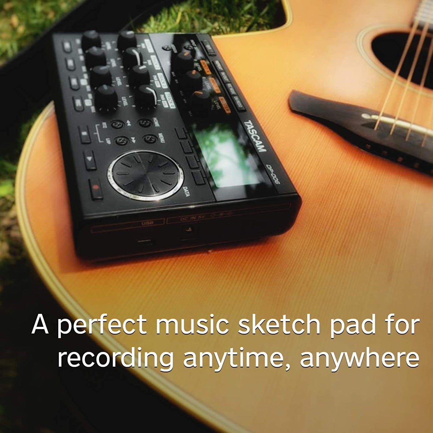 Tascam DP-006 6-Track Digital Pocketstudio Multi-Track Audio Recorder, Built-in Mics, Songwriting, Battery Operated