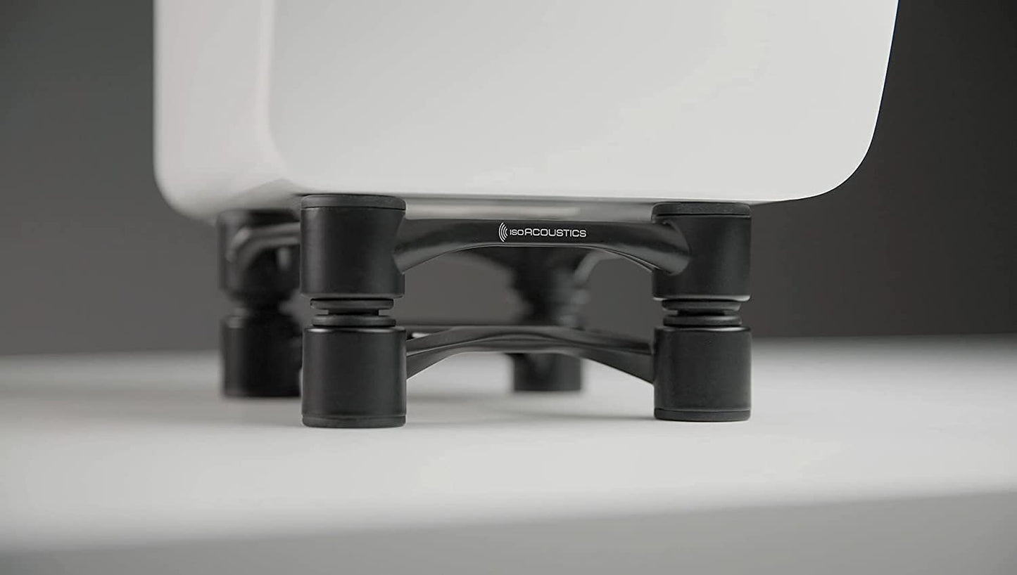IsoAcoustics Aperta Series Isolation Speaker Stands with Tilt Adjustment: Aperta (6.1" x 7.5") Black Pair