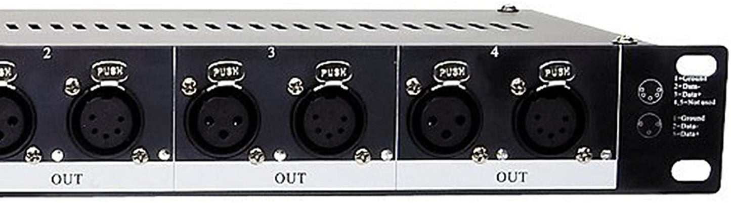 CHAUVET DJ Data Stream 4 Universal DMX-512 Optical Splitter w/4 Outputs from Single Input