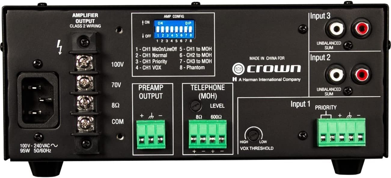 Crown 135MA Three-input, 35-Watt Mixer/Amplifier