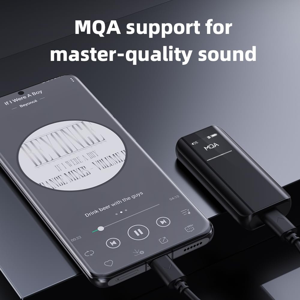 FiiO BTR15 Headphone Amps Bluetooth 5.1 Receiver High Resolution 384K/32Bit Native DSD256 USB DAC Supports LDAC/aptX HD/MQA for Smartphones/PC/Car/Home Audio