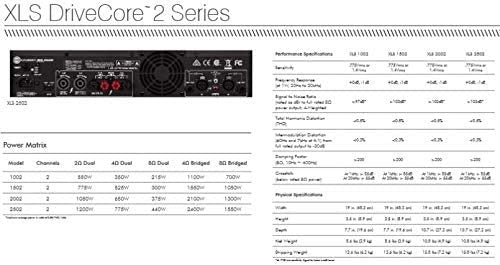 Crown XLS1502 Two-channel, 525-Watt at 4Ω Power Amplifier