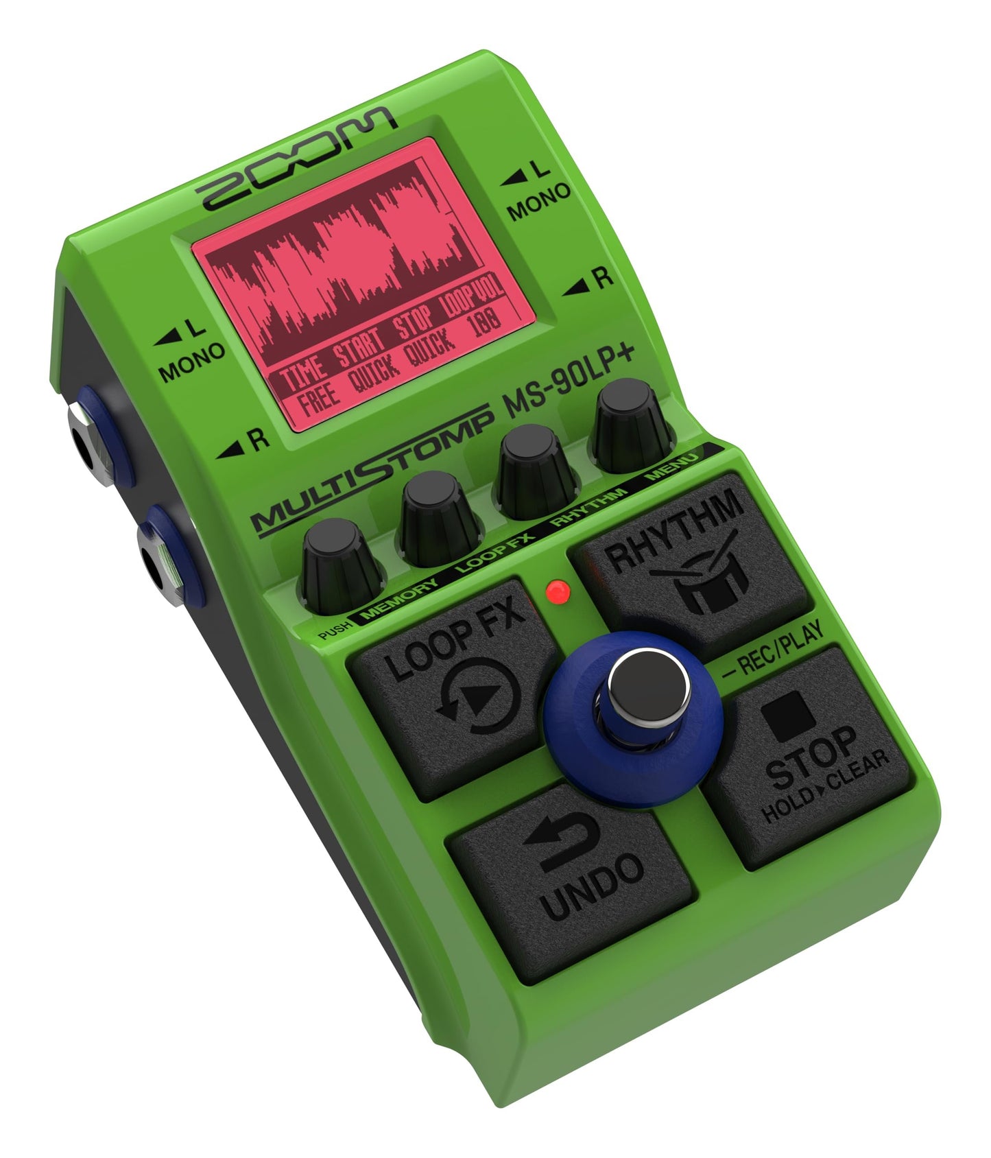 Zoom MS-90LP+ MultiStomp Guitar Pedal with 13 Hour Recording, 90 Minute Loops, 32-Bit Float, High Fidelity Audio, Dedicated Controls, Loop FX, Backlit LCD, Quantizing, Rhythm Patterns, & MIDI